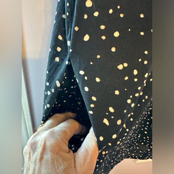 Eileen Fisher speckled dot v-neck sheath mini dress - Picture 4 of 8